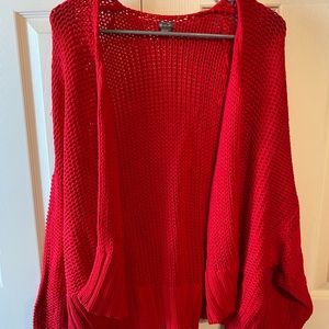 Aerie Red Knit Cardigan